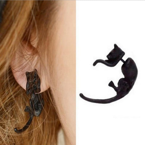 Leopard Puncture Stud Earrings