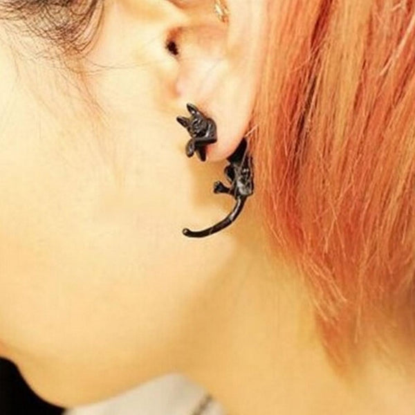 Leopard Puncture Stud Earrings