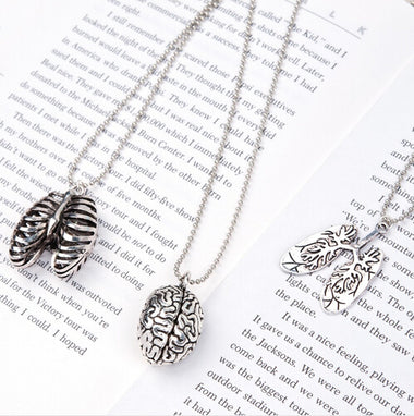 Antique Silver Cerebrum Necklace