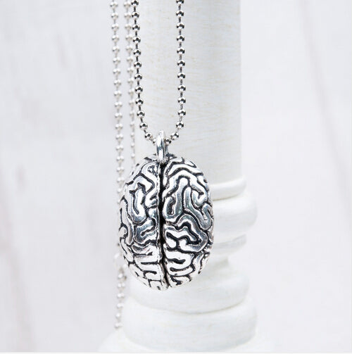 Antique Silver Cerebrum Necklace