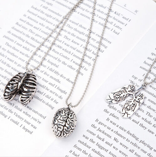 Antique Silver Cerebrum Necklace