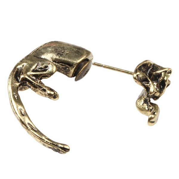 Leopard Puncture Stud Earrings