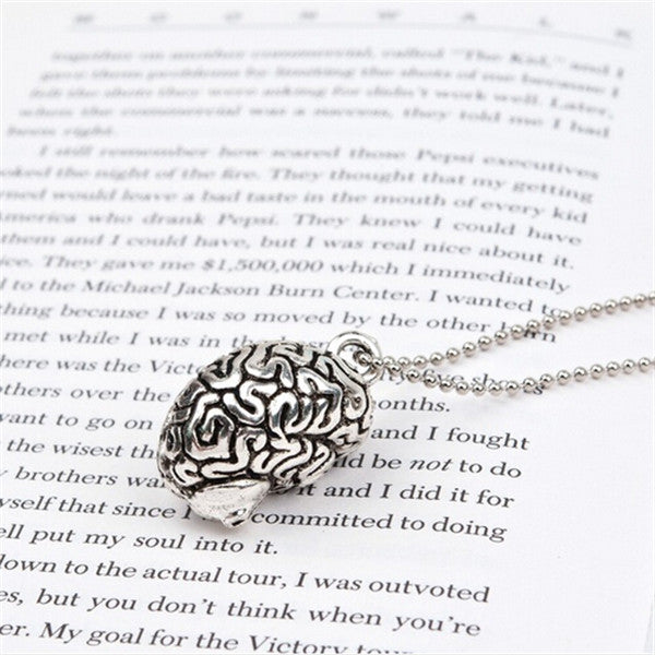 Antique Silver Cerebrum Necklace